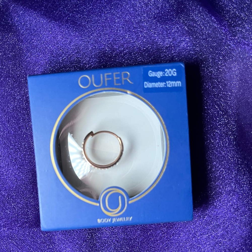 Gold Nose Ring with Aurora Crystals – Beauty Mark Body Jewelry (TikTok Shop)